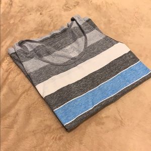 Mossimo Grey White and Blue Tank Top